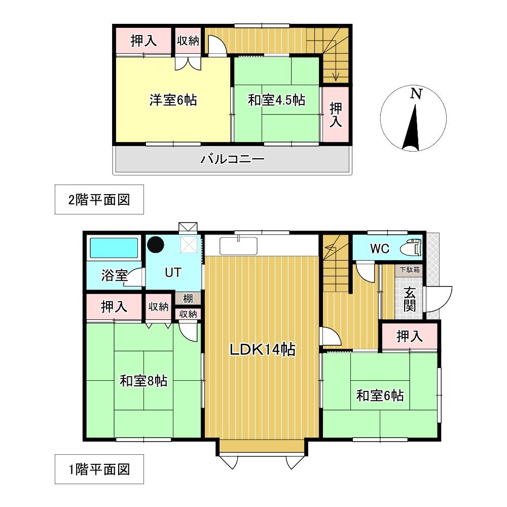 西富町３丁目１２３番　戸建て 間取り