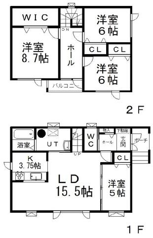 川沿町１２４番　売家 間取り