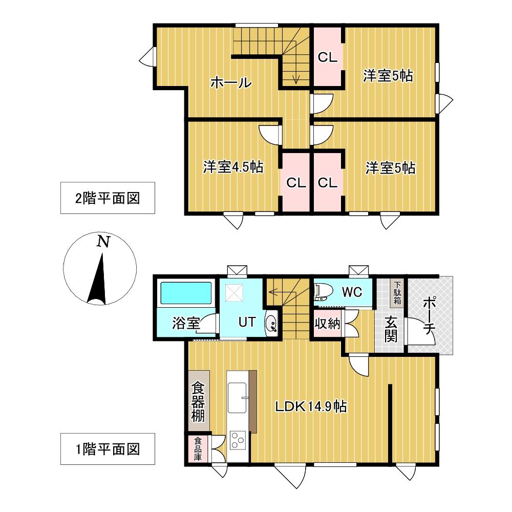 山下町４丁目１番　戸建て 間取り