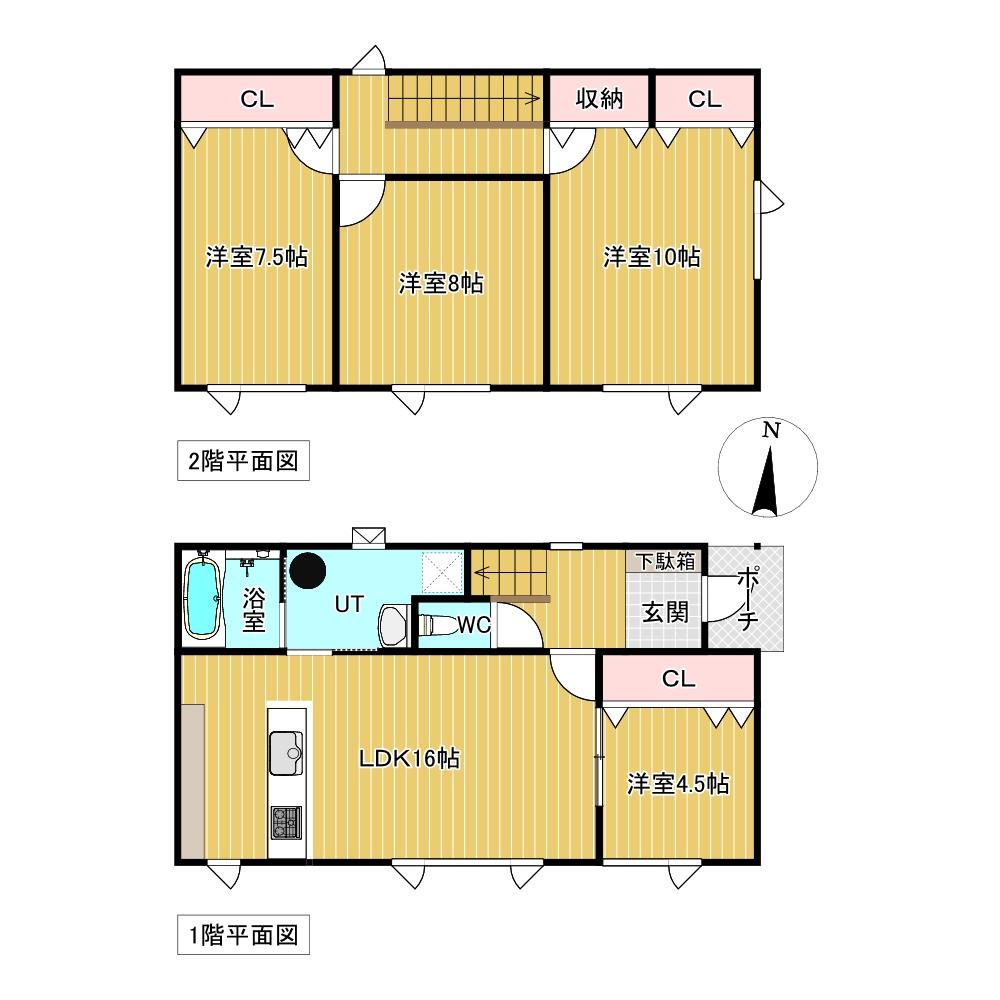 高栄東町４丁目１６１番　戸建て 間取り