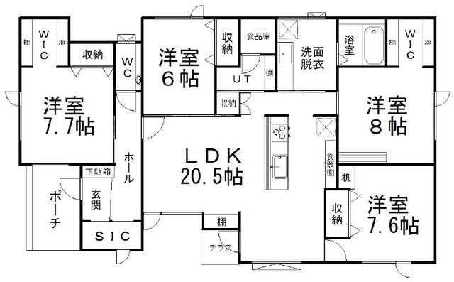 桂町２丁目１６０番　売家 間取り