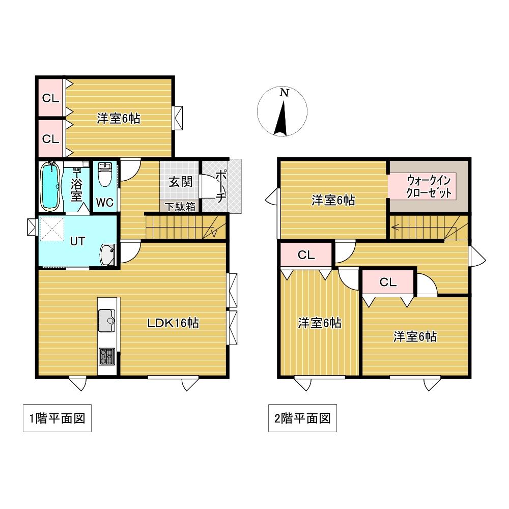 花月町１１番　戸建て 間取り
