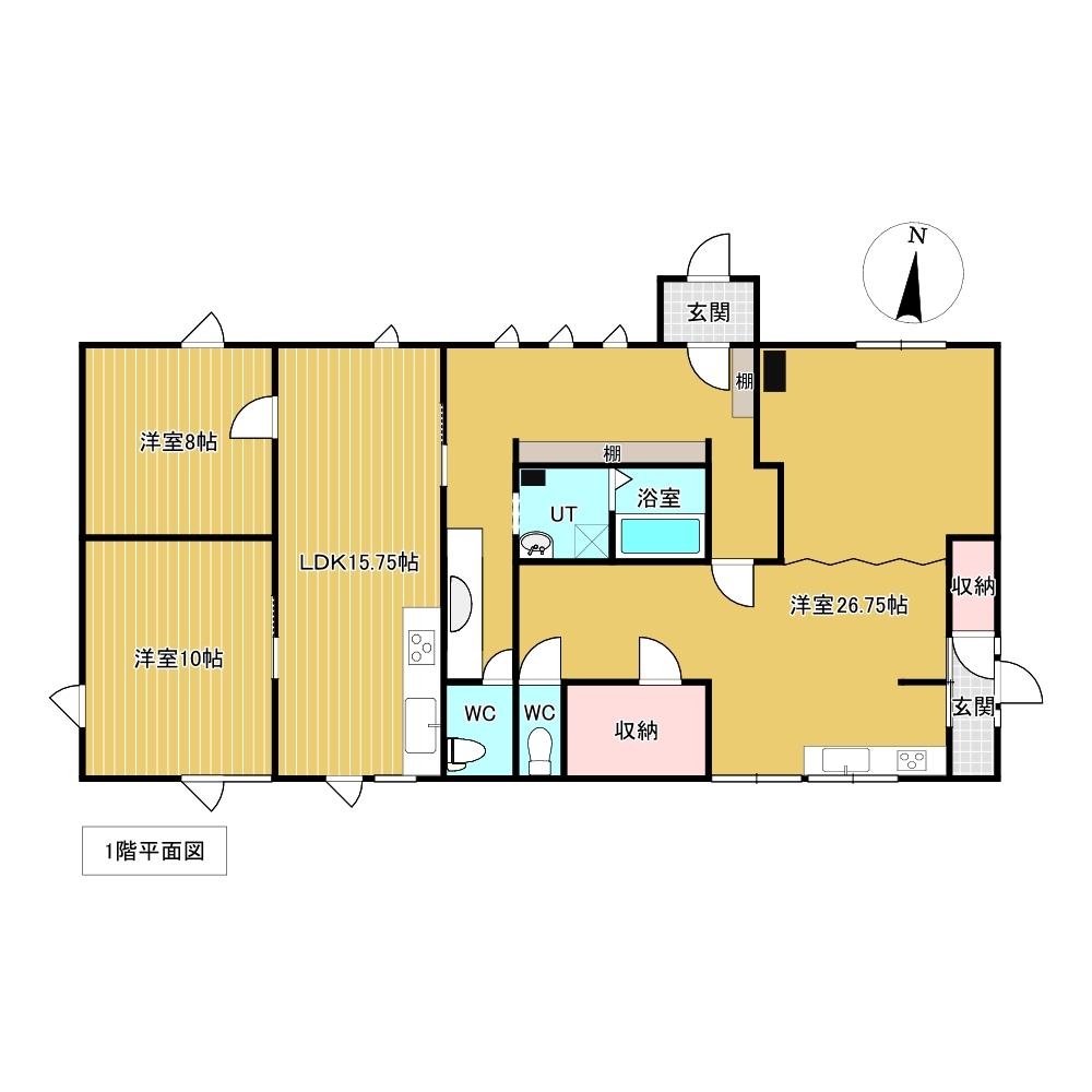 美芳町６丁目５番　戸建て 間取り