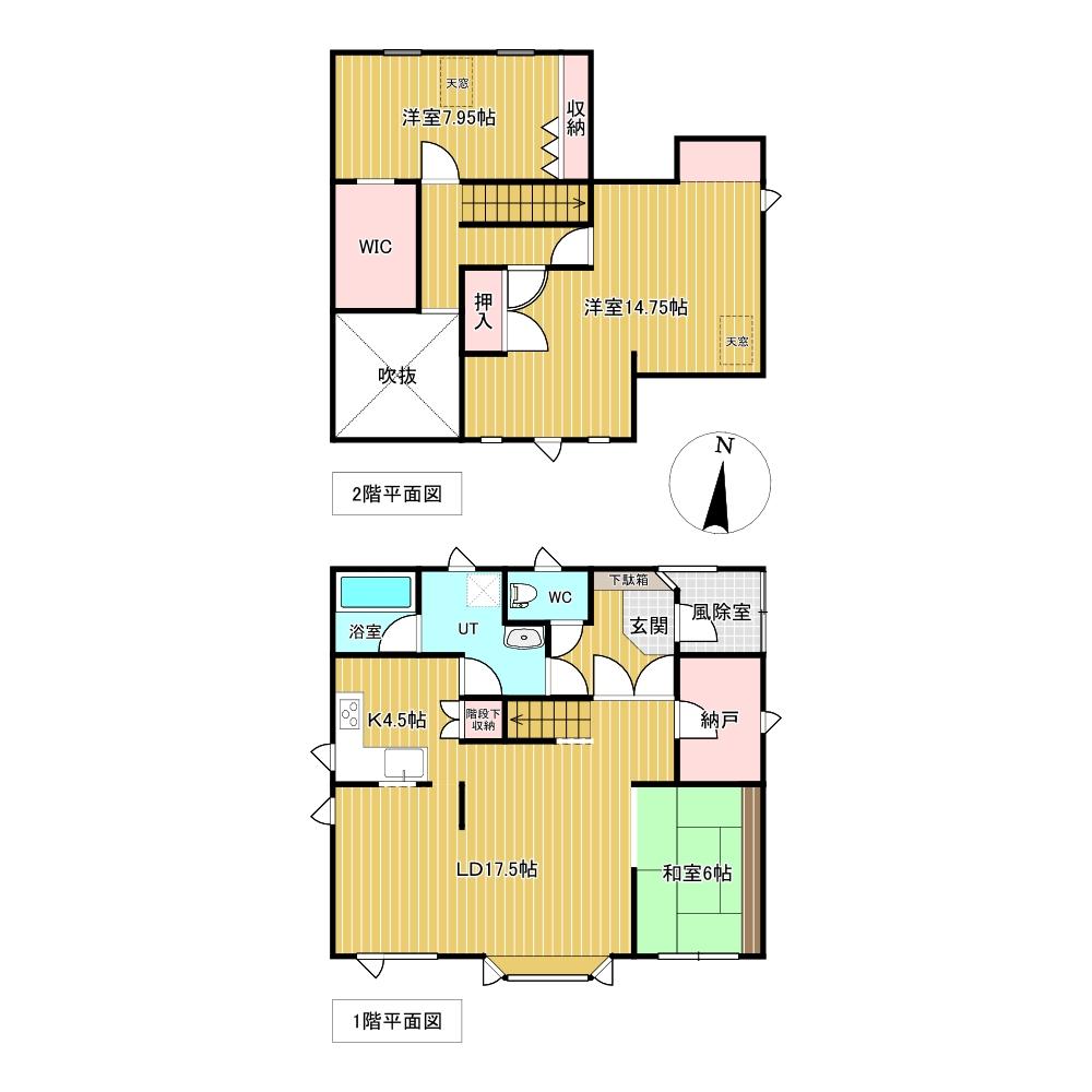 無加川町４２９番　戸建て 間取り