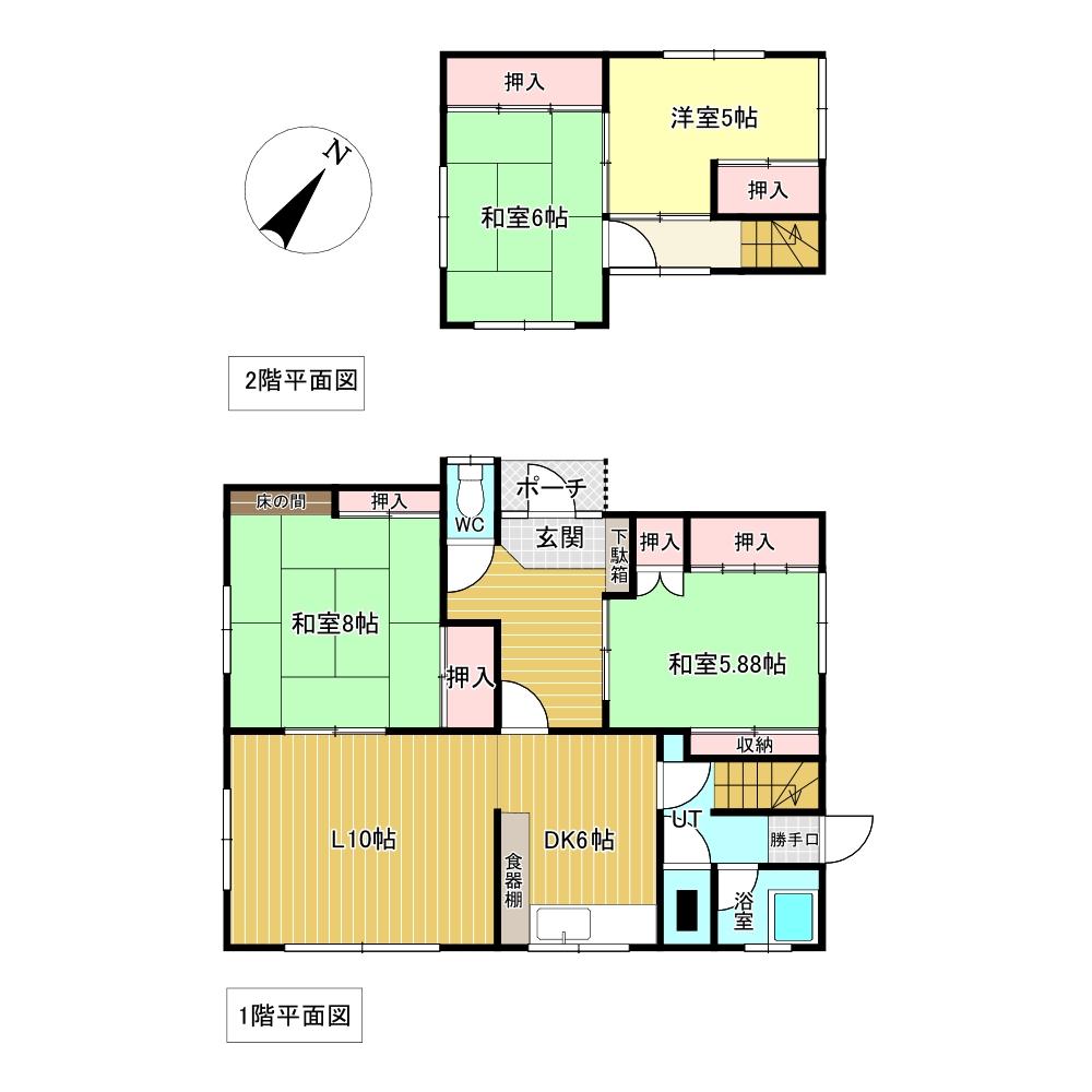 高栄西町５丁目９８番　戸建て 間取り