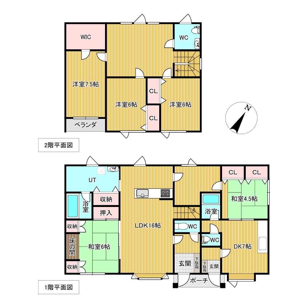 上ところ２３６番　戸建て 間取り