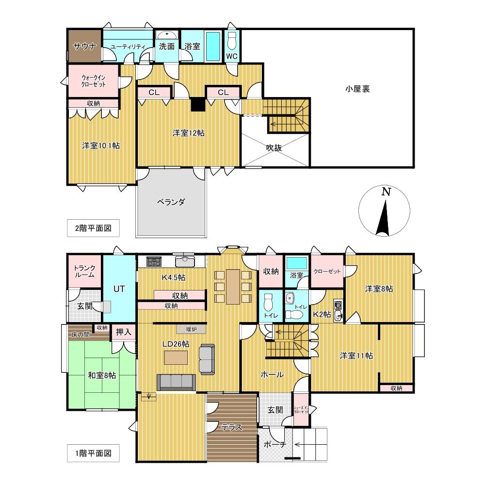 美山町南８丁目３９番　戸建て 間取り